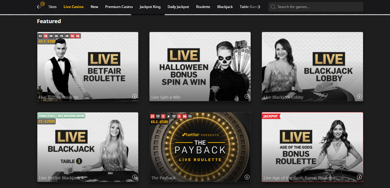 Live Casino Games