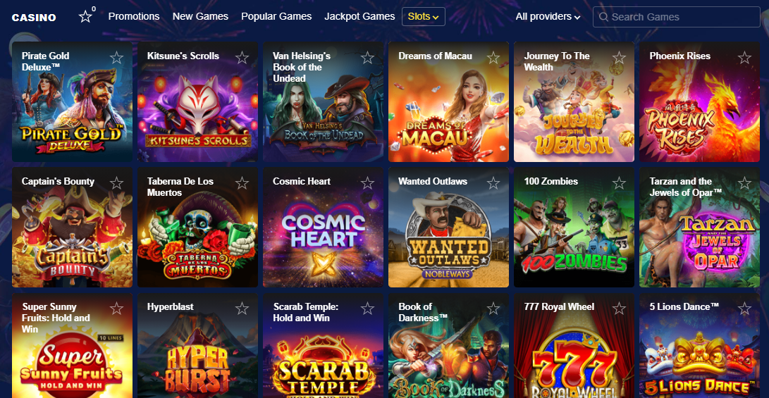 Marathonbet slots section