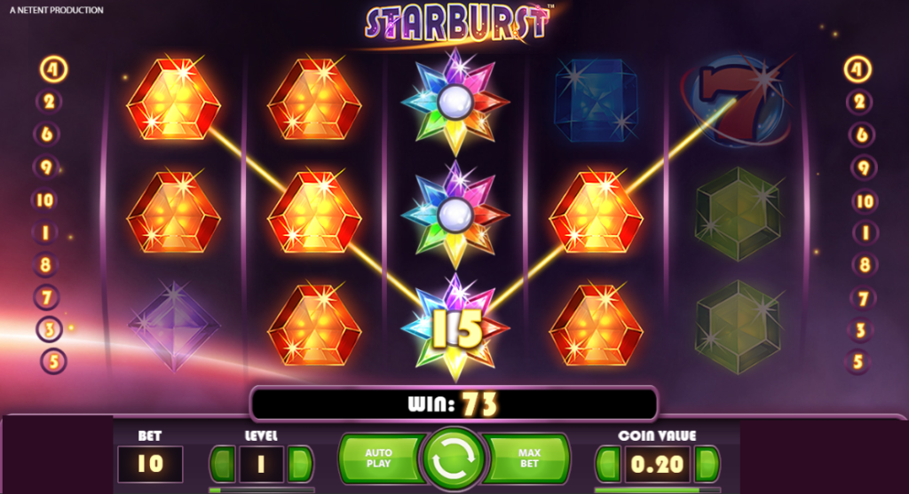 Starburst slot game - wild symbol