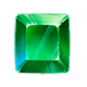 Green gemstone symbol