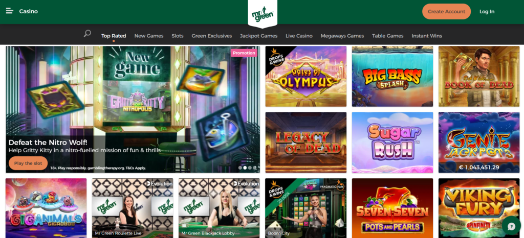Mr Green Casino Games