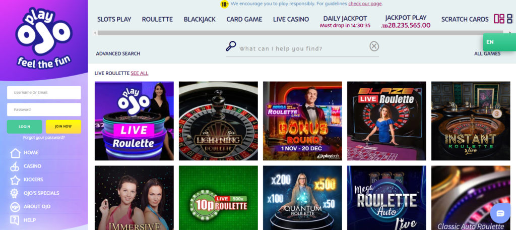 Live Casino Games