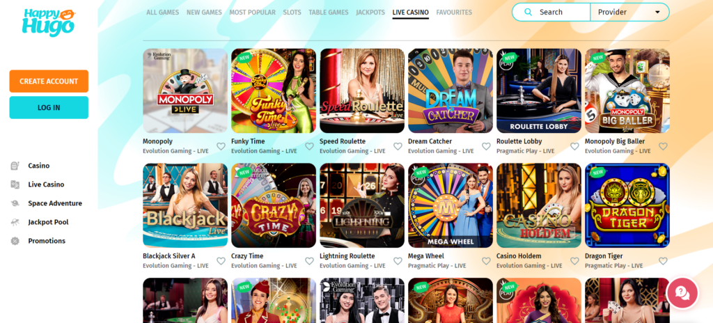 Live Casino games